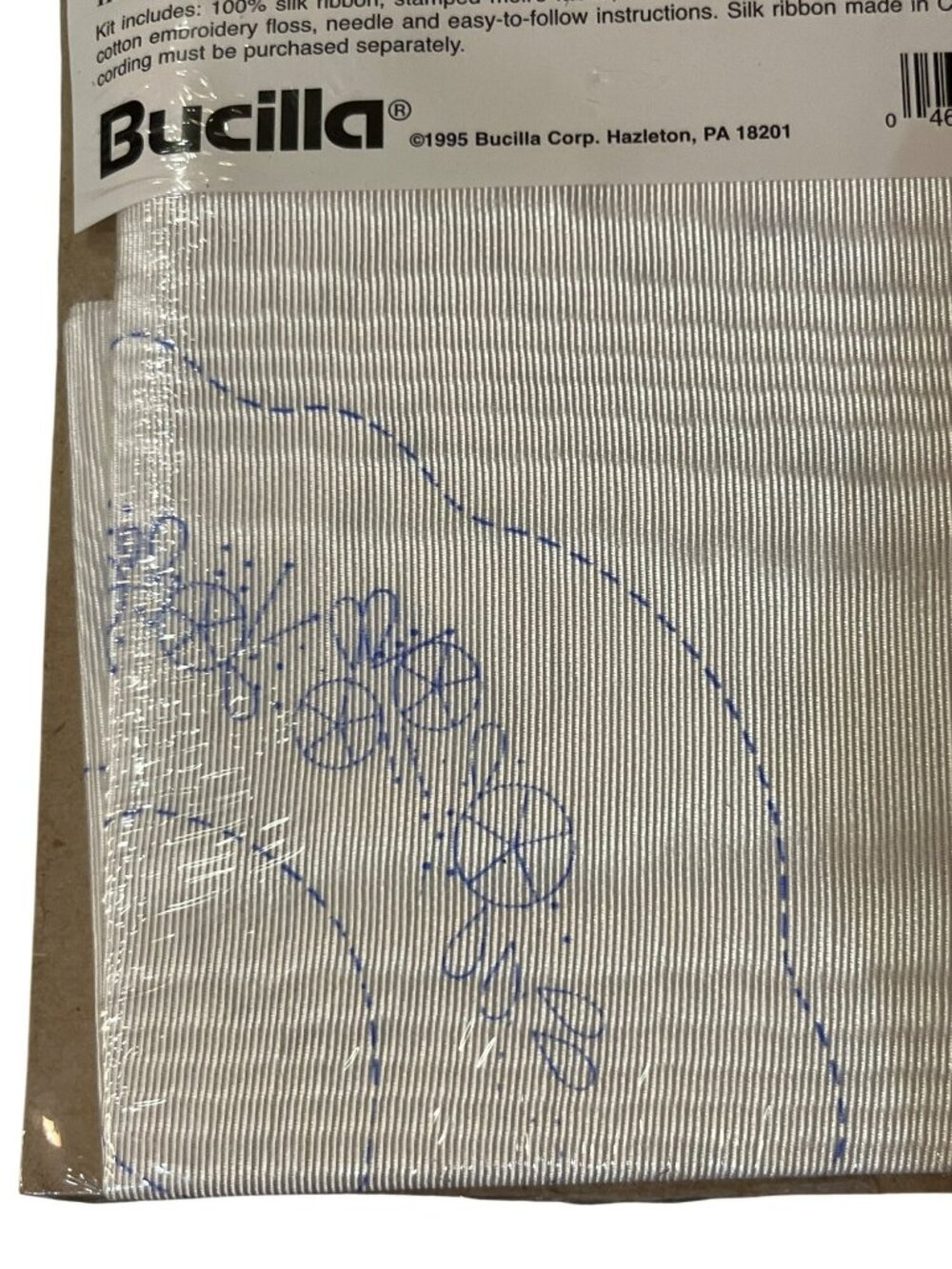 Vintage Bucilla Silk Ribbon Embroidery Kit Memories Abloom Frame 1995 NEW - Picture 9 of 9